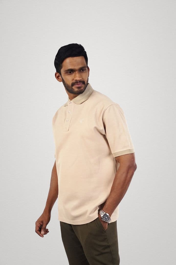 Classic Polo in Sand, front view